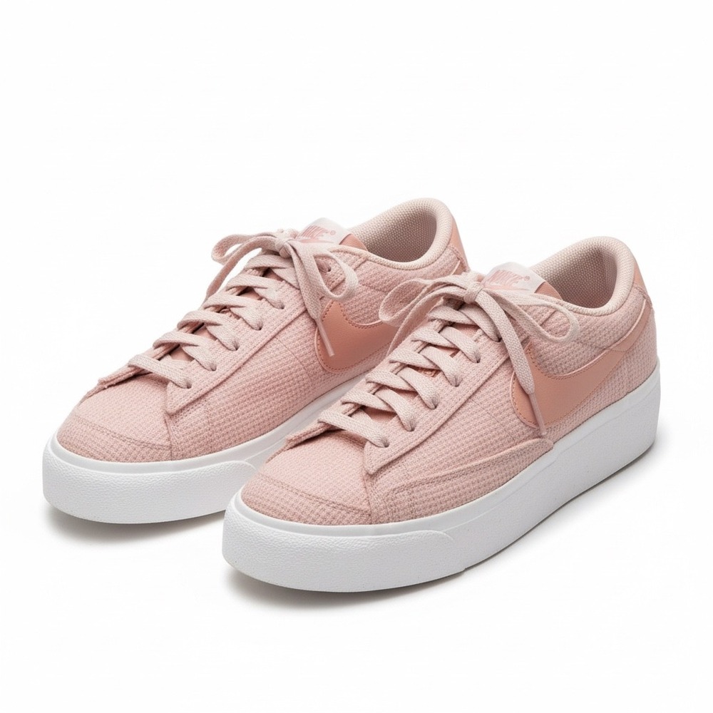 Nike Blazer Low Platform Pink Textured‎ Womens 11 Sneaker Shoes Retro Athleisure